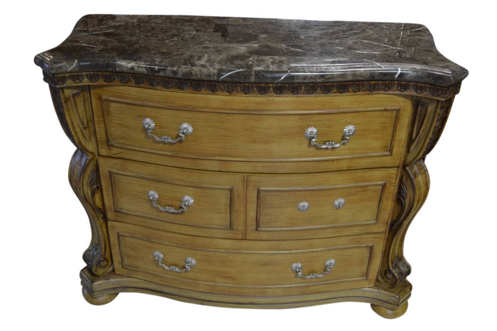 Marble Top Bombay Chest 3 Drawer 48W Shipping/Delivery Etsy