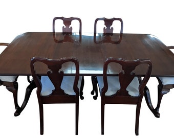 Lexington Furniture Dark Cherry Dining Table 5ft -9ft w/6 Chairs, Read entire ad!!! Shipping not included in cost!!! PA6128MO