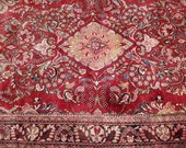 Beautiful Lilihan Hand Woven Rug, Maroon, Multi Color, 11 x 7 , PA5846