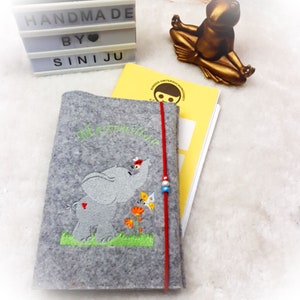 Une enveloppe de U éléphant| Protecta avec son nom | Cadeau de naissance , personnalisé, amour de l’éléphant
