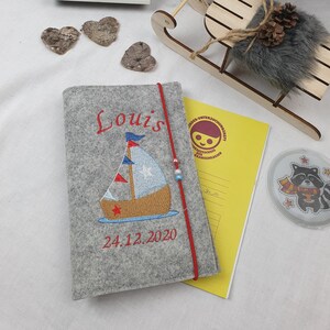 Portada del folleto en U | Cubierta protectora con | de nombre Regalo para parto, personalizado, marítimo