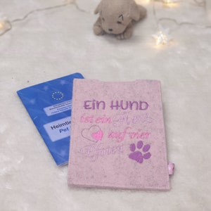 Heimtierausweishülle / Impfpass-Hülle für Tiere – bestickt & personalisiert