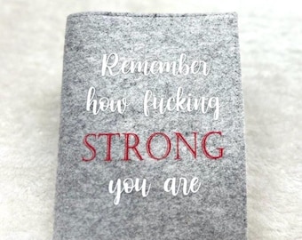 Personalized Cancer Therapy Document Cover – Wool Felt, Embroidered Name + Symbol, Port & Oncology Pass