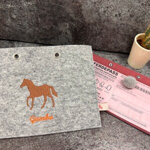 Personalized horse passport covers made of high-quality wool felt stylish protection for your documents image 5