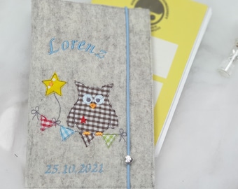 Examination booklet cover Uheft cover Owls Love U-booklet cover with desired name