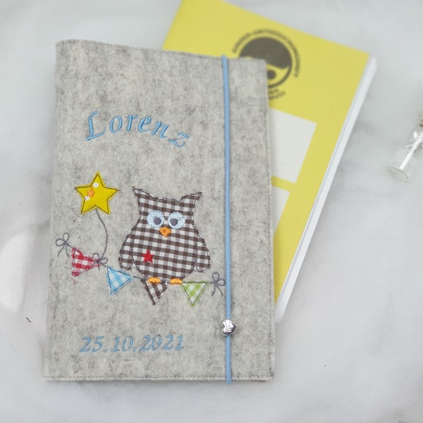 Examination booklet cover Uheft cover Owls Love U-booklet cover with desired name