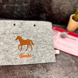 Personalized horse passport covers made of high-quality wool felt stylish protection for your documents image 8