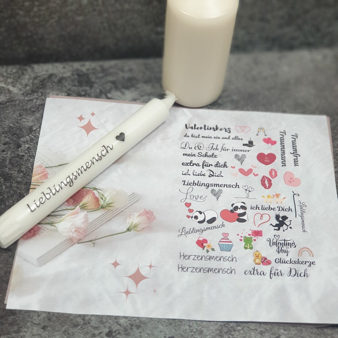 Candle Lettering Love - Make Candle Decoration Yourself - Digital ...