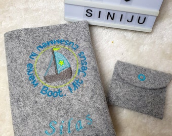 Personalized Confirmation Book Cover for Boys | Confirmation Gift | Felt Cover with Name and Date | Catholic Book Cover