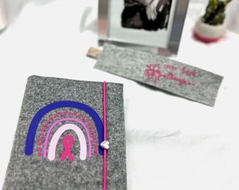 Personalized therapy cover – protective cover for chemotherapy passport, port passport & oncology documents made of wool felt