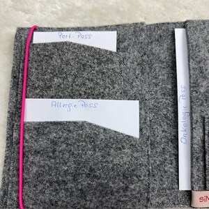 Chemopass sleeve, therapy plan, wool felt cover image 5