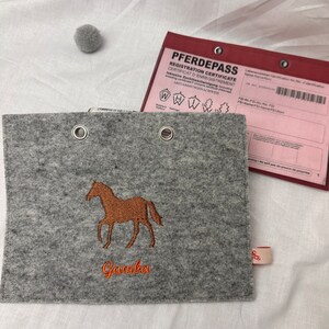 Personalized horse passport covers made of high-quality wool felt stylish protection for your documents image 3