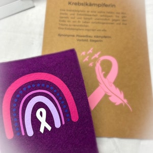Beschermhoes voor kankertherapiedocumenten voor portpas, allergiepas en oncologiekaart en meer - handgemaakt - wolvilt