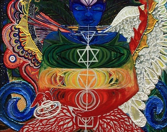 Shakti Transcendence, Chakra system painting