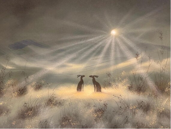 Spiritual Hare Print ‘ Heavens Above ‘ by Stephen Allen