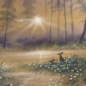 Limitierter Druck 'Moon Hares ' von Stephen Allen