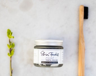 charcoal tooth polish | organic |  cleanse | whiten | brighten | remineralize | green beauty