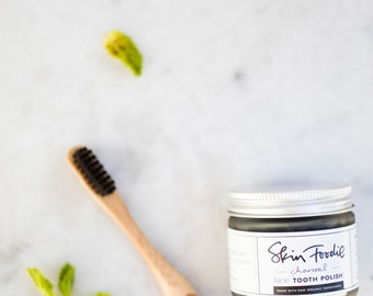 charcoal tooth polish | organic |  cleanse | whiten | brighten