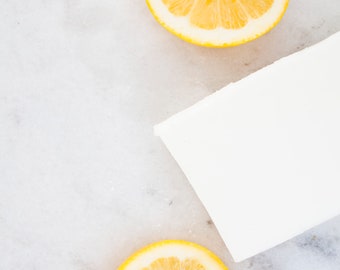 lemon soap | organic |  refresh |  restore | vegan | tighten | tone