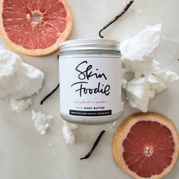 body butter | grapefruit + vanilla  | refresh | organic | refresh | skin foodie glow | green beauty