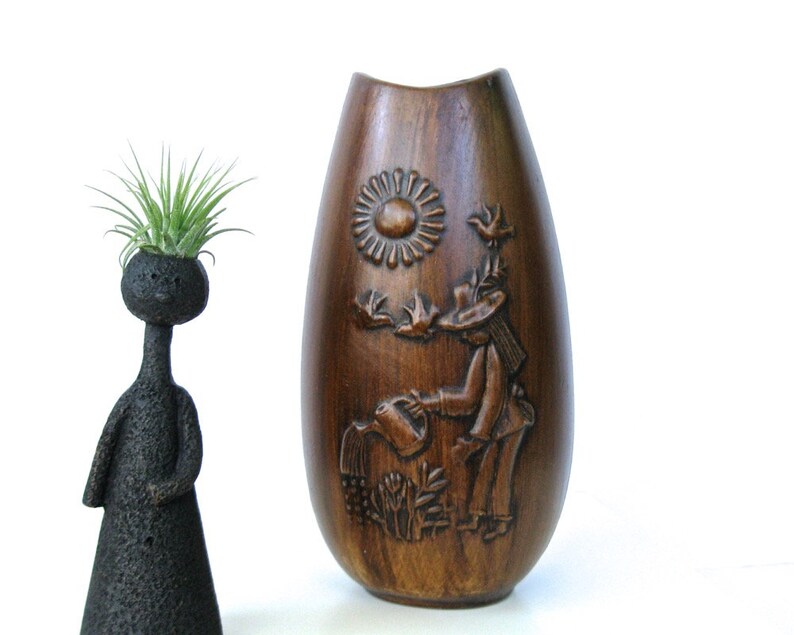 NEW FLOWER DESIGN PLANTER PLANT BAMBOO POT TOOTHBRUSH HOLDER MINI BUD VASE 4/"
