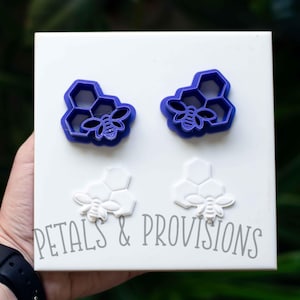 Bee on Honeycomb Polymer Clay Cutters