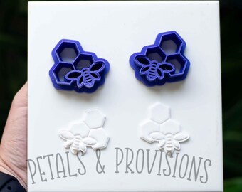 Bee on Honeycomb Polymer Clay Cutters