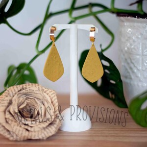 Bee Honey-drop Earrings - Handmade Polymer Clay Earrings