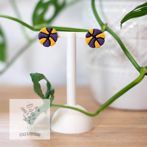 Los Angeles Women&#39;s Basketball Large Studs - Handmade Polymer Clay Earrings