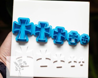 Knight's Templar Cross - Polymer Clay Cutter - Different Sizes