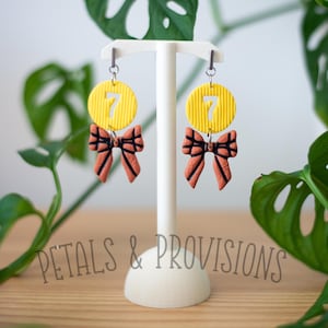 Aliyah Boston #7 Indiana Earrings - Handmade Polymer Clay Earrings