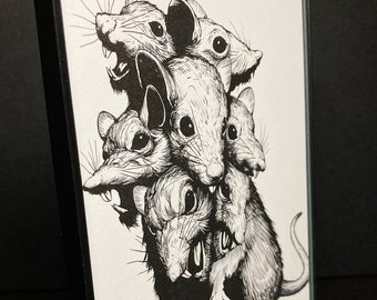 Vermin - 4x6 Framed Print