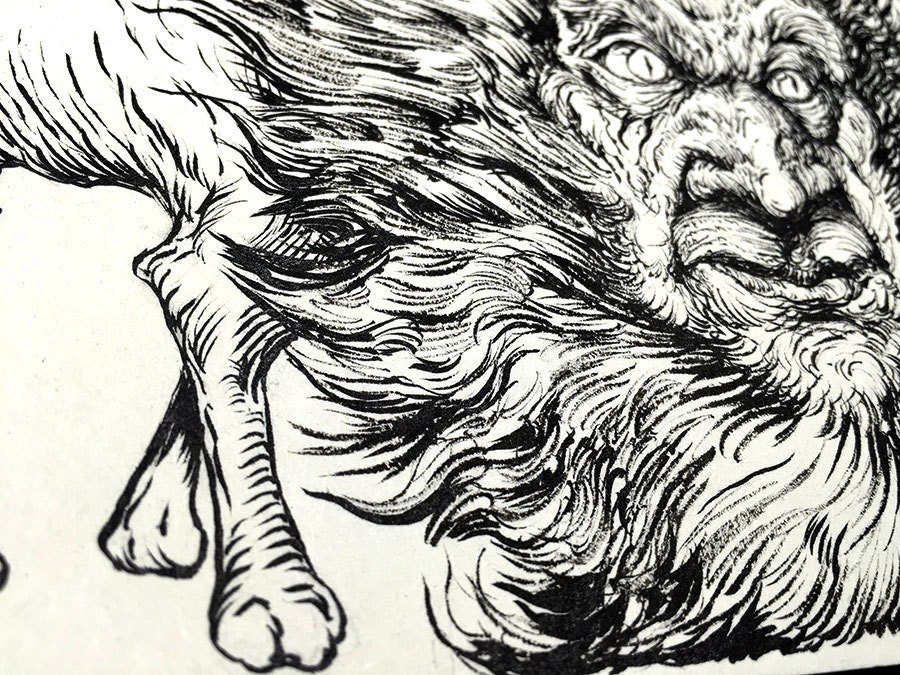 The Lion - Original Drawing - Etsy