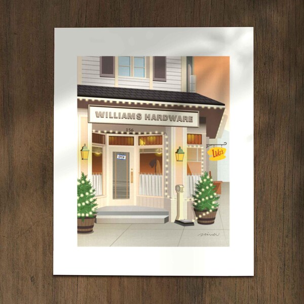Diner Williams Hardware Art Print, TV drama series inspired Wall Art, Nostalgia Home Decor