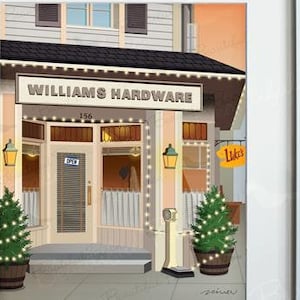 Diner / Williams Hardware - Art Print, Frame Not Included, TV drama series inspired