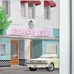 Peach Pit Diner - Art Print, Frame Not Included, TV drama series inspired