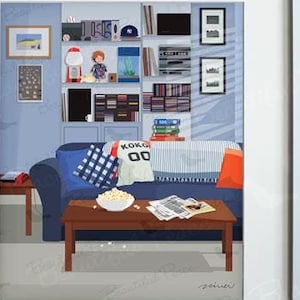 George&#39;s Apartment - Art Print, Frame Not Included, TV sitcom inspired