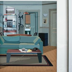 Jerry&#39;s Apartment - Art Print, Frame Not Included, TV sitcom inspired