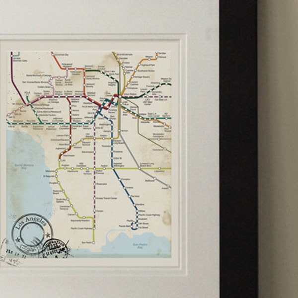 Los Angeles Wall Art Etsy
