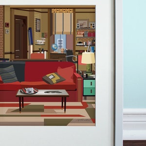 Ted's Apartment - How I Met Your Mother, HIMYM Art Print, TV sitcom