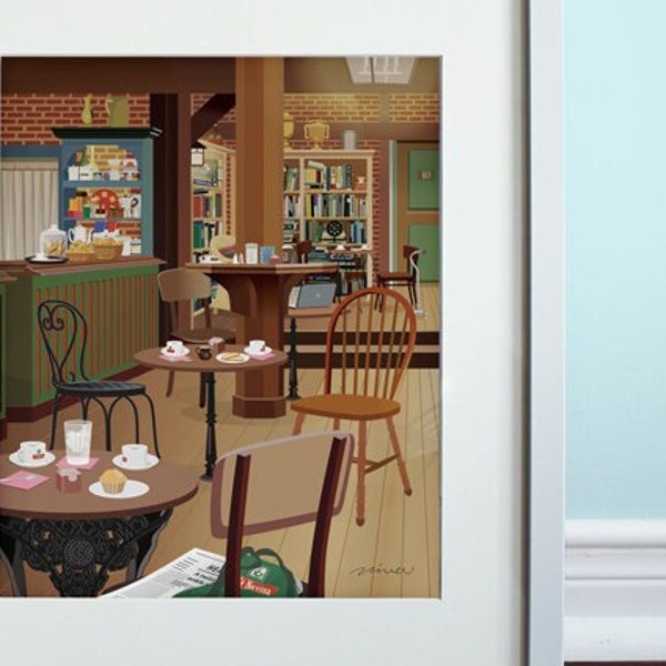 Café Nervosa - Art Print, TV sitcom, Frasier inspired