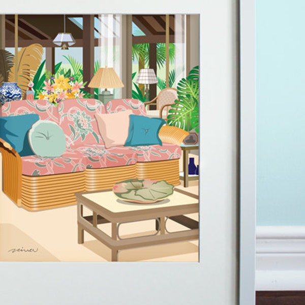 Golden Girls, Inspired Living Room - Art Print, TV show, Fan Art