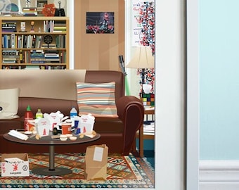 Sheldon and Leonard's Apartment - The Big Bang Theory, BBT TV Show Art Print, TV Sitcom