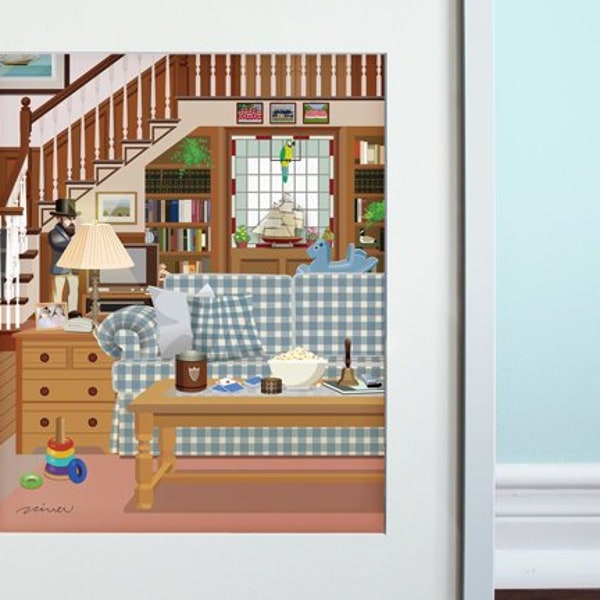 The Tanners Living Room - Art Print, TV sitcom, Full House inspired