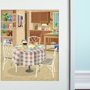 The Golden Girls Inspired Kitchen - Art Print, TV sitcom, Fan Art