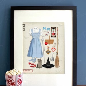 Dorothy Illustration - Art Print, Frame Not Included, Vintage Inspired Wall Art