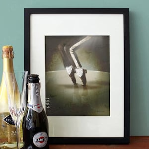 Michael Jackson Illustration - 80&#39;s Art Print, Frame Not Included, King of Pop, Vintage Inspired Wall Art
