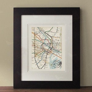 Carte de Tokyo, cadre non inclus, carte d'inspiration vintage, art mural Tokyo, décoration murale rustique