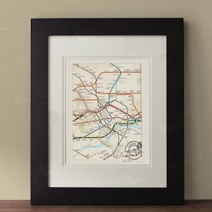 London Karte, Rahmen nicht enthalten, Vintage inspirierte Karte, London Wandkunst, rustikale Wanddekoration