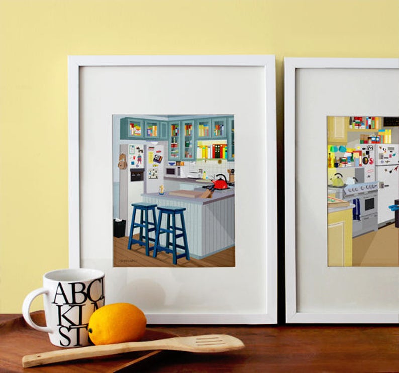 Jerry's Apartment Kitchen Art Print, TV sitcom, Seinfeld inspired image 4